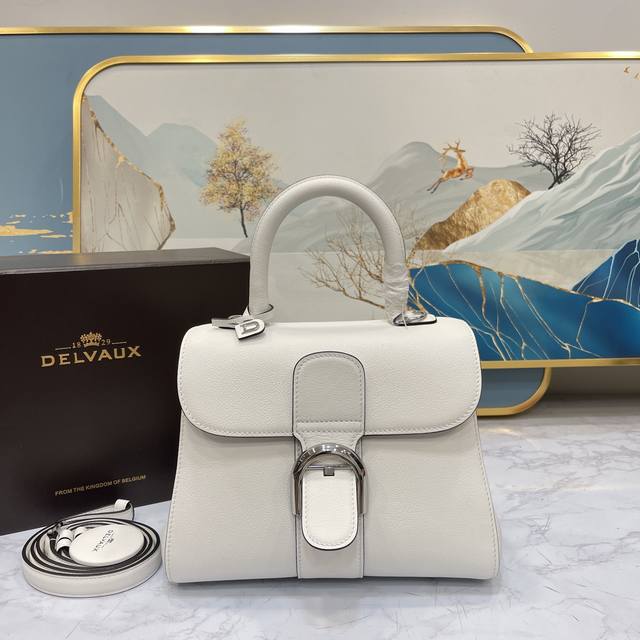 顶级原单，New Pm Togo皮象牙白 比利时德尔沃 Delvaux Brillant 经典新力作包袋！精选rodéo Calf粒纹小牛皮进行点缀，打造的br