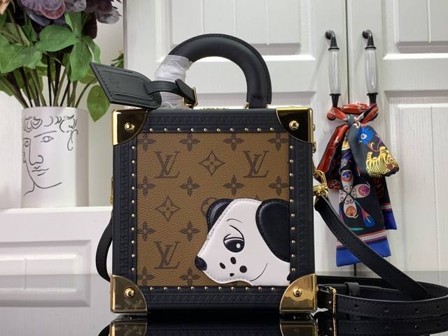 顶级原单 特惠 Mini Square Trunkdalmatien 手袋 M11206 委屈狗 Mini Square Trunk 手袋以monogram R