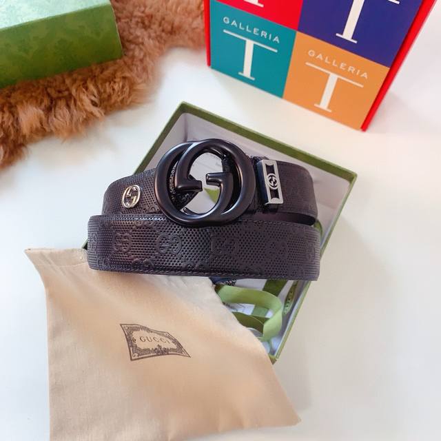 古奇高端专供，配专柜包装，原单品质，原厂牛皮，版型皮感无可挑剔，搭配精品扣，看货看品质带宽3.8Cm，对版对货，全套包装！市场高版本！