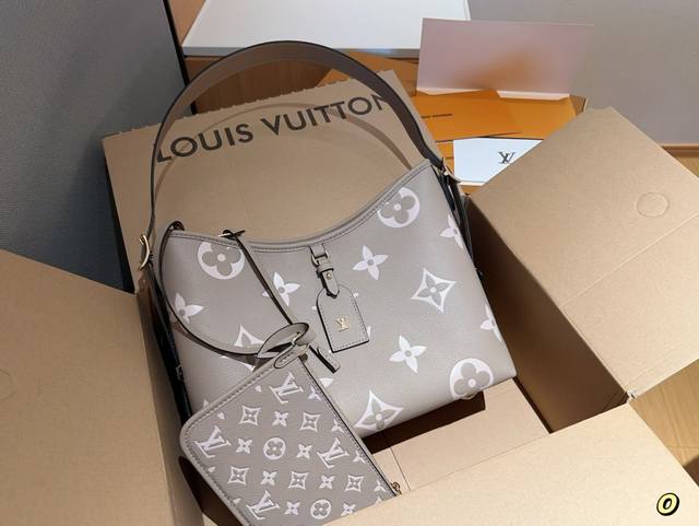 高版本 Lv路易威登 Carryall压花腋下包斜挎包 尺寸29×24×12 礼盒包装飞机箱