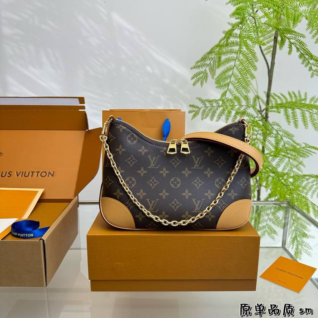 全套包装 L家 中古款牛角包 Vintage 经典单肩包 配置肩带链条 单肩斜挎都无敌好看百搭！ Size：26.18Cm