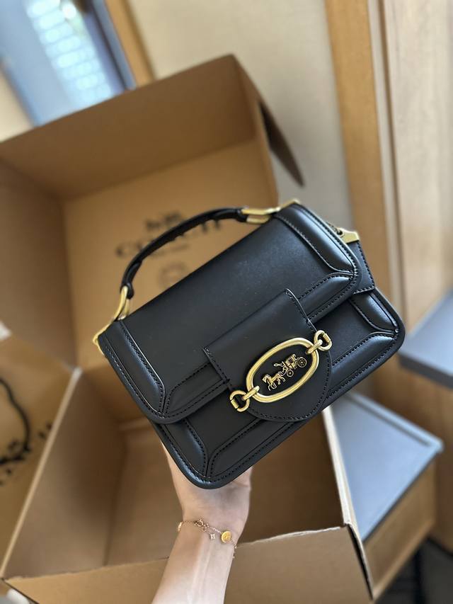 牛皮版本 折叠礼盒包装 2024 Coach Hero Shoulder Bag系列手提包 牛皮老花斜挎包女包 超级实用的款式 手提肩背 多用款 Coach蔻驰