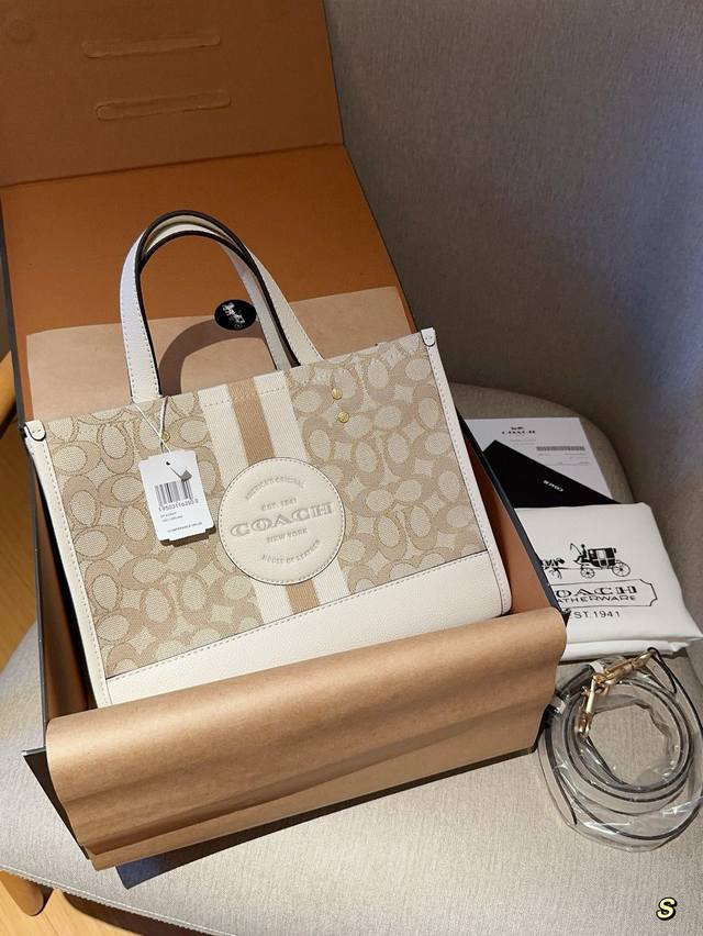高版本 Coach 蔻驰 Dempsey提花购物袋 横版tote 30托特包 尺寸30×22 礼盒包装