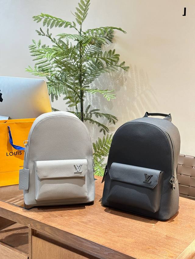 牛皮版本高顏值双肩包 Lv Josh双肩包 百搭通勤经典老花帆布拼牛皮双肩包lv最好看的双肩包出差旅行必备休闲商务都可驾驭容量超大超能装大热门款个人认为这是-款