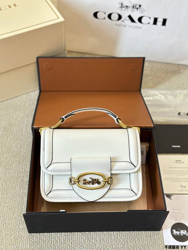 牛皮版本 2024 Coach Hero Shoulder Bag系列手提包 牛皮老花斜挎包女包 超级实用的款式 手提肩背 多用款 Coach蔻驰新款hero大
