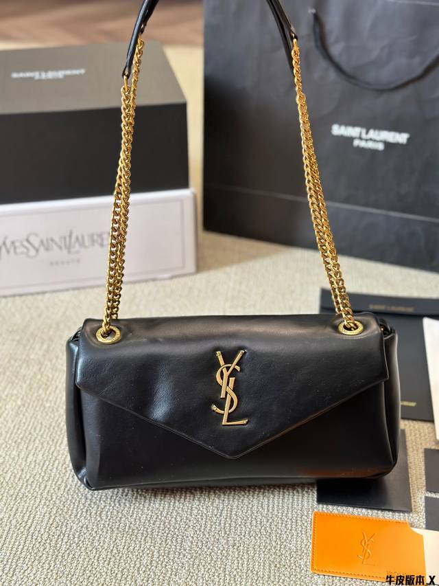 牛皮版本 Ysl 信封包 慵懒随性又好背 上身满满的惊喜 高级慵懒又随性 彻底心动的一只 Size：27 14Cm