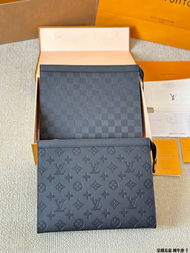 顶级原单 全钢五金 Lv路易威登经典 老花男士pochetteapollo手袋手拿包 Louisvuitton 路易威登棋盘格手袋 Pochette Voyag