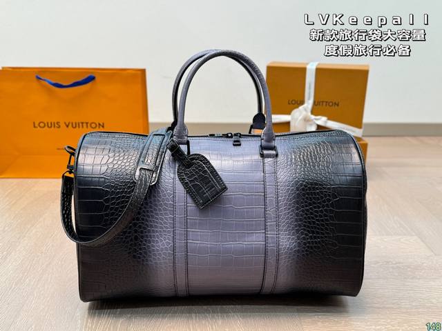 Lvkeepall 新款旅行袋大容量 度假旅行必备 时尚达人必备单品之一 实物绝对惊艳到你 尺寸45 26