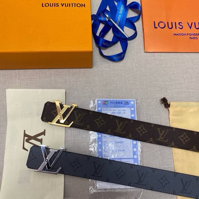 品牌：Lv路易威登 钢扣 等级：原单私货.头层牛皮黑底，专柜售、堪比正品！油边精致 电脑车线 手感柔软.实物拍摄无修饰 上身效果超好、长度不可裁剪.配专柜全套包