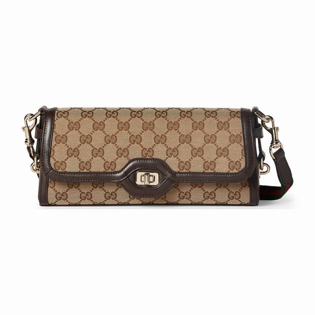 正品级 新款来袭专柜品质，顶级原单货，实物实拍，款号：786027啡布原厂皮，专柜防尘布袋 ，尺寸：宽27.5X高12.5X深6.5Cm。 现货出货。