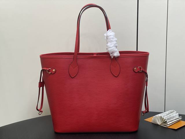 原单精品 M11930红色 水波纹购物袋系列 Neverfull 中号手袋 M11930黑色 M12195绿色 M12755红色 M12746棕色 水波纹 20