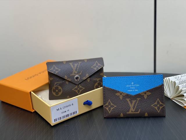 原单精品 M12884老花蓝色 卡包钱包系列 Kirigami 卡夹两件套 M12865 老花 绿色 M12864 老花 酒红色 M12791 老花 黄色 M1