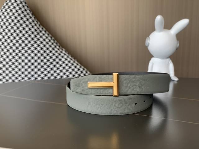 Tom Ford -双面意大利进口头层手掌纹牛皮，搭配真空电镀拉丝纯铜扣，经典款式，专柜有售，市场顶级品质，支持验货 配送全套专柜包装，宽度 3.8Cm