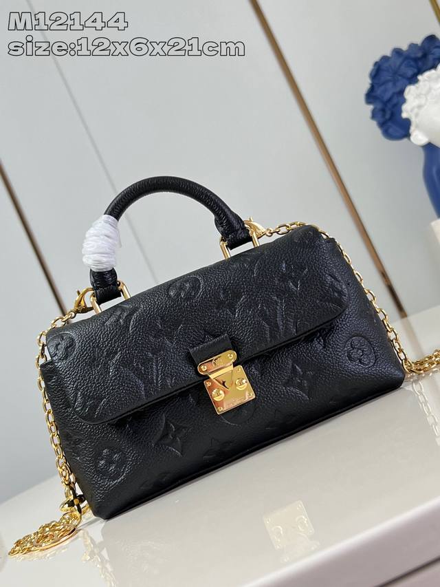 顶级原单 独家实拍 M12144黑 本款 Nano Madeleine 手袋以 Monogram Empreinte 皮革演绎 Madeleine 手袋的袖珍版