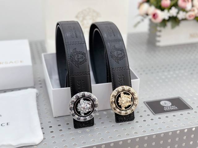 范思哲-纯牛皮 高档货 纹路清晰 手感超好 炸街 宽度:3.8厘米 配套美国simon-全套包装 正品一致的吊牌全套包装 配纸袋 礼品盒 亲们下单一定备注腰围