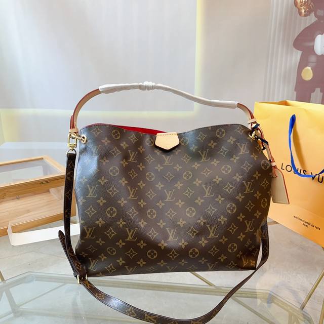 全套包装 Lv新款graceful Mm 新款老花托特包 简直爱不释手 复古时髦 绝绝子洋气 尺寸36.15.33。Xy