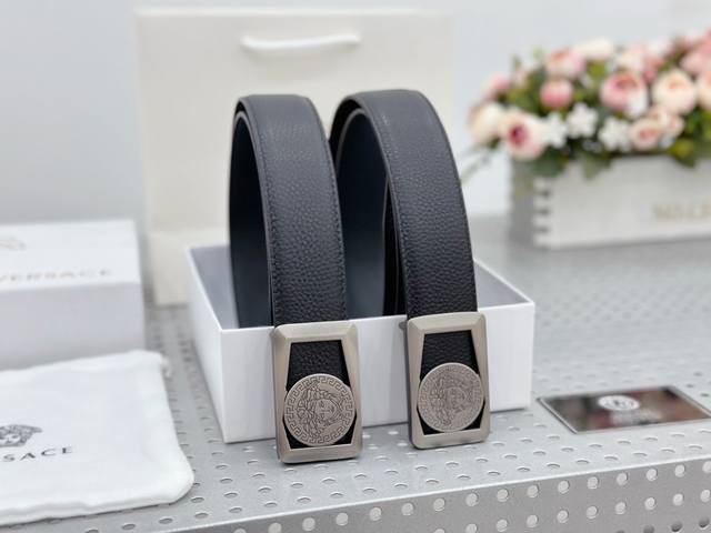 范思哲-纯牛皮 高档货 纹路清晰 手感超好 炸街 宽度:3.8厘米 配套美国simon-全套包装 正品一致的吊牌全套包装 配纸袋 礼品盒 亲们下单一定备注腰围