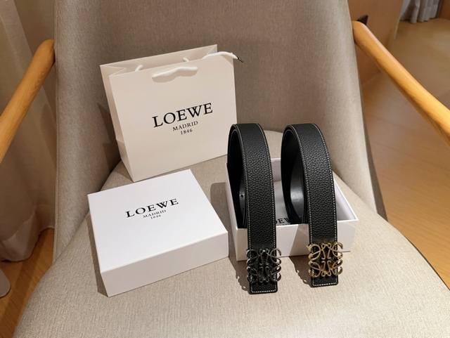 罗意威 牛皮腰带皮带 宽度3.8 全套包装手提袋