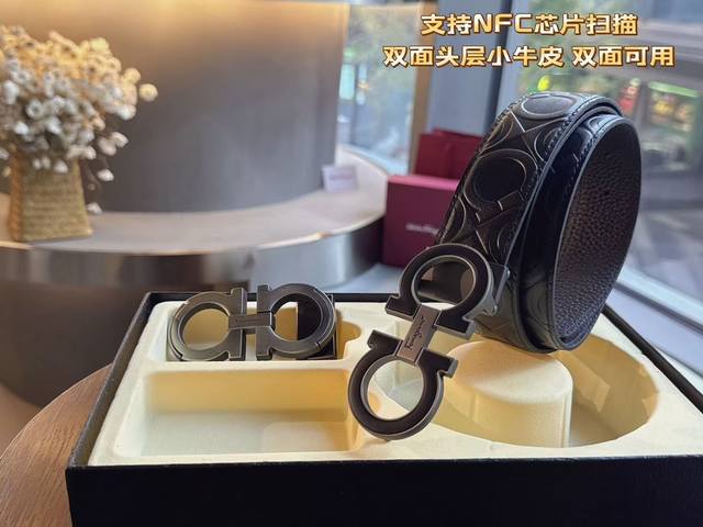 一条带一个扣 一条带两个扣 菲拉格慕男士皮带 一条带了就会发财的腰带 必买ferragamo 菲拉格慕的理由:因为皮带头形状是8，谐音是发腰缠万贯这个理由够充分