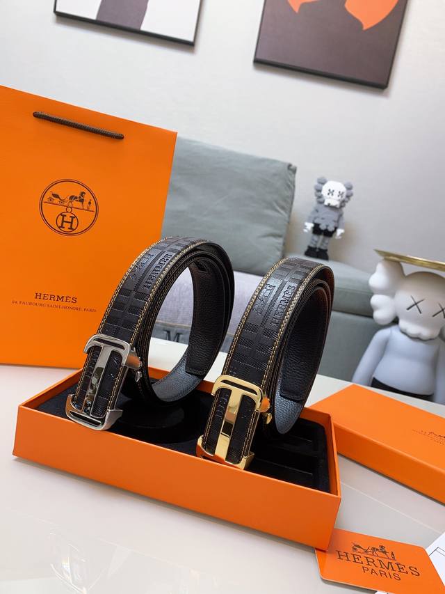 礼物爆款爱马仕美到爆的自动扣滑道宽度：3.5Cm新款原版搭配经典款18K精钢扣头。时尚百搭，追求高端 原版的品质，品味的体现，休闲高大上！ Iphone实物实拍