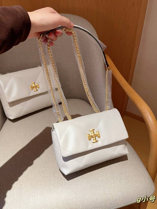 小号 Tory Burch Tb托里伯奇汤丽柏琦 Kira小号菱格纹链条包 尺寸22×15×8 礼盒包装