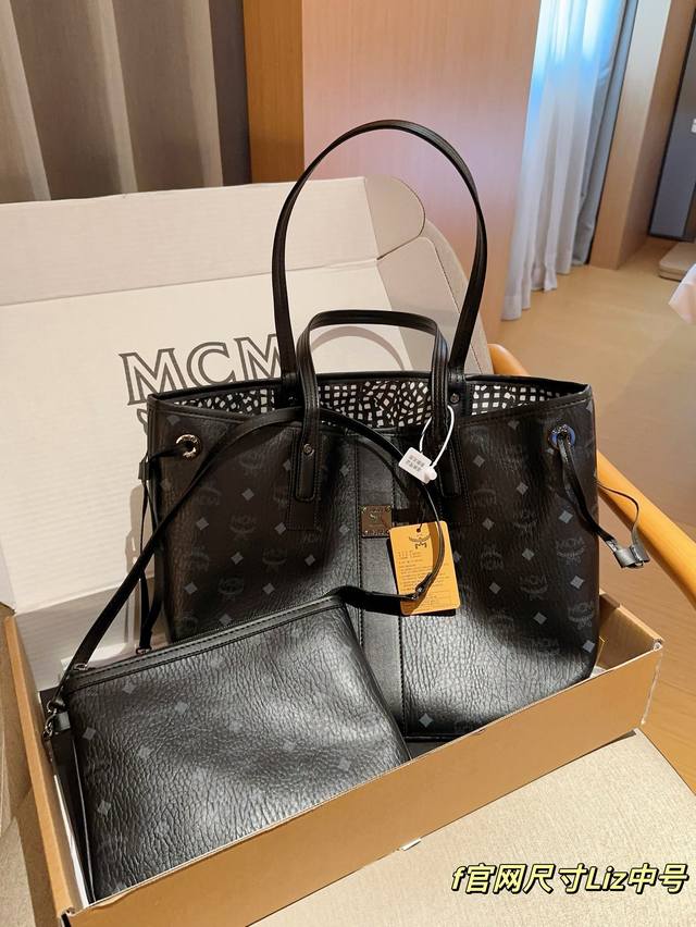 中号 Mcm 经典liz子母袋 购物袋中号托特包tote 尺寸36×29 礼盒包装