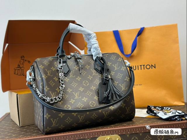 全套包装 Lv新款 Speedy Soft 30好容量 超百搭 Speedy Soft 30内置牛皮 手感好休闲百搭男女皆 容量大