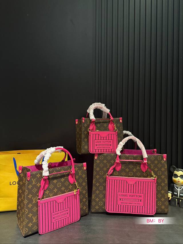 小号 中号 大号 L家 Onthego购物袋 24Fw 新款 Onthego 好优雅 搜索 Lv Onthego购物袋 尺寸：大号42Cm 中号33Cm 小号2