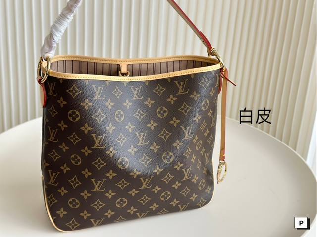 折叠盒 Lv中古款老花购物袋 Delightful,和neverfull一样好用超大容量，撞包机率超低，独特别致，留住vintage时光里的珍品，随意，慵懒风十