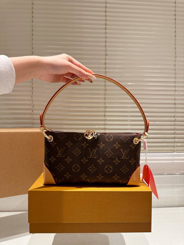 牛皮版本 Lv总有一款长在审美上吧 这个美美的格雷色 这个精致的包型 新款牛角包 尺寸25 14Cm