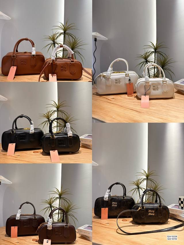 大号 小号 配盒子 保龄球包要么说今年miumiu确实“妖”呢 不得不承认miumiu现在的产品越来越受欢迎了，不仅仅女生的适龄段继续年轻化，关注度也越来越高，