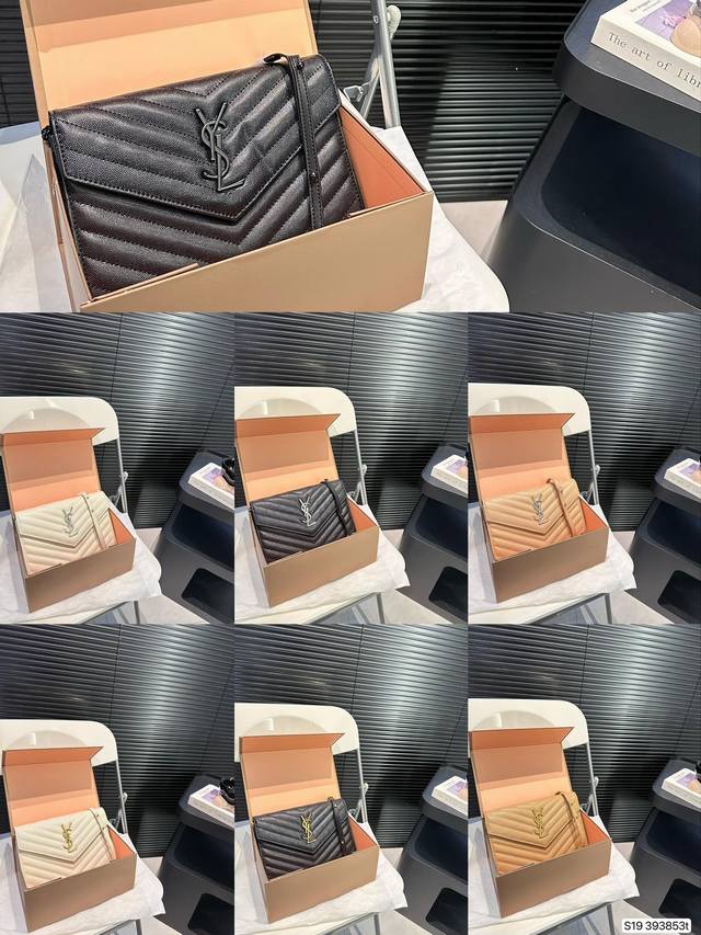 配飞机盒折叠盒子 圣罗兰信封包 原版五金logo 首_所谓人人必备一款，这个款式必须自留 经典版型！ 真的是让人眼前一亮 喜欢的美妞抓紧啦 实物简直太美 尺寸2