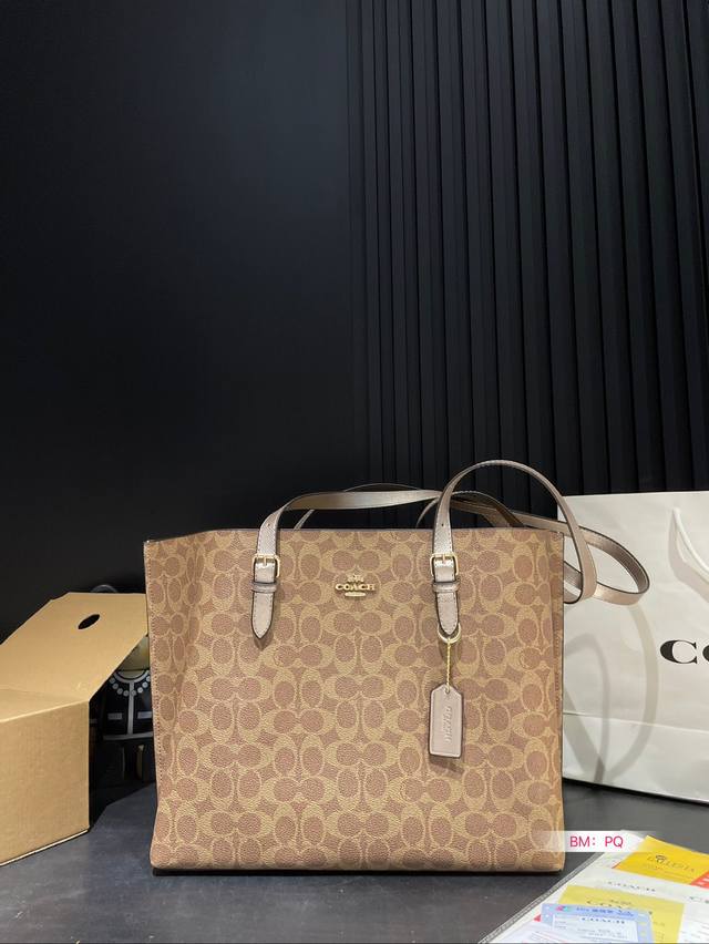 配盒 24年1月情人节新品 Coach Mollie25 托特包 蔻驰coach代工厂最新购物袋 出货顶级品质亮泽五金logo 炒鸡火实用的款式 多用款内衬lo