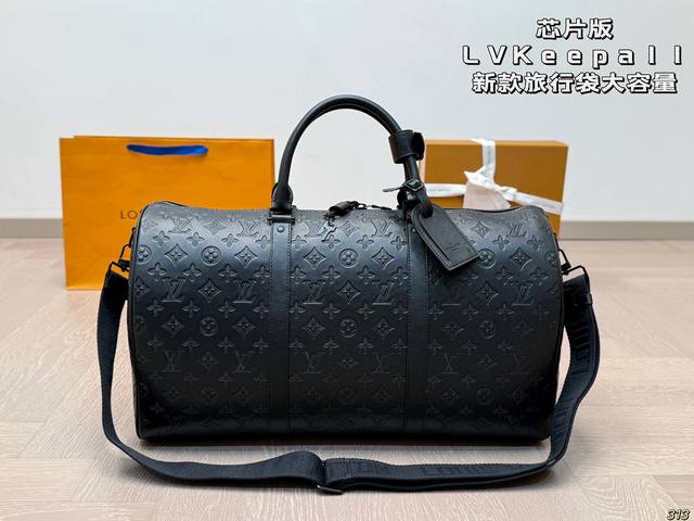 芯片版 Lvkeepall 新款旅行袋大容量 度假旅行必备 时尚达人必备单品之一 实物绝对惊艳到你 尺寸50 28