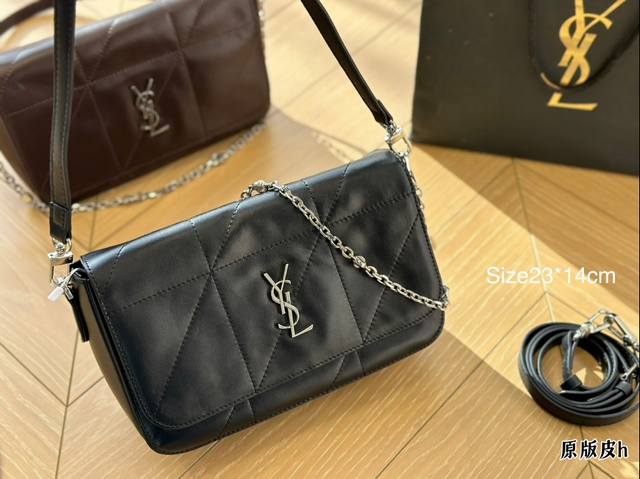 牛皮 Ysl新品 牛皮质地 时装 休闲 不挑衣服 尺寸23*14Cm