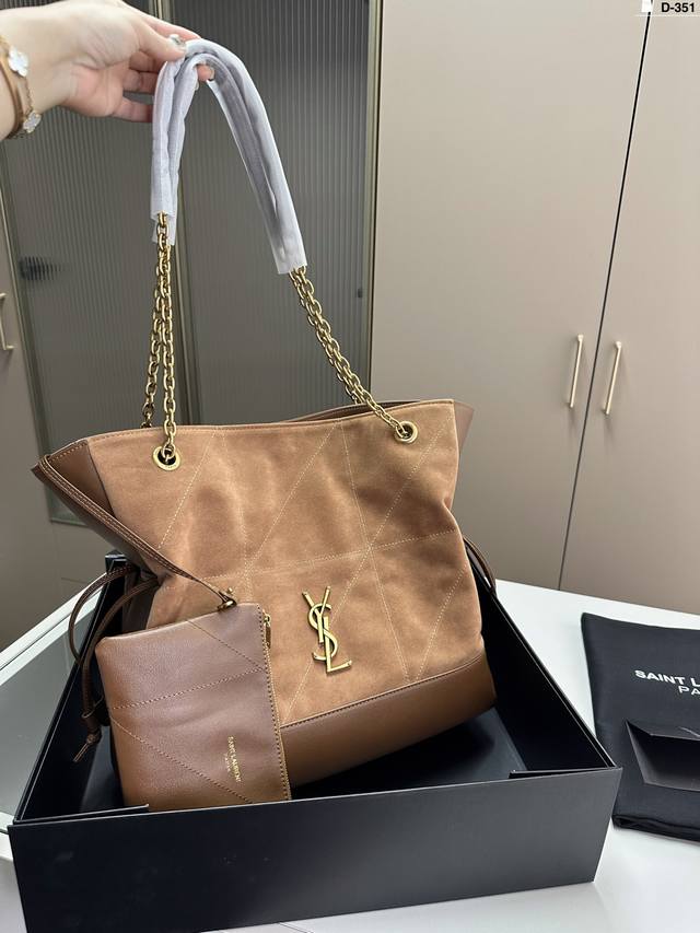 圣罗兰抽绳托特包 购物袋真的太好看了 D-351尺寸35×30折叠盒