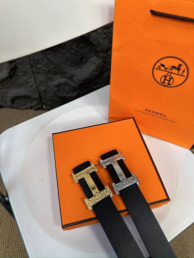 升级版 爱马仕！！ 高版本！全钢头 腰带 嘿哈 原单牛皮全钢头皮带～热门款 皮带里面最火的啦～质量很好 全套包装！五金绝对不褪色 皮带头和专柜一样的哦～ 配礼盒