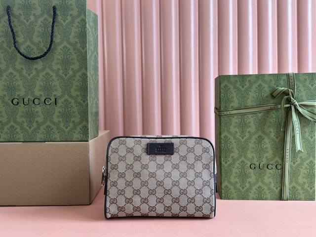 原厂皮配 G 古奇 帆布拼皮双g印花拉链包 胸包腰包绷带可斜跨男女通用 款号：449174杏布啡皮 尺寸22.5*15*4Cm.