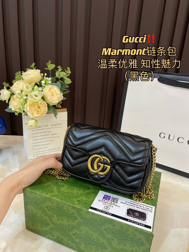 细节图 105 115 120 折叠礼盒 马蒙 原厂皮 最饱受关注的马尔蒙新尺寸，即将成为下一个经典.每一季都会推出全新廓形，与gucci当前的美学理念相呼应.