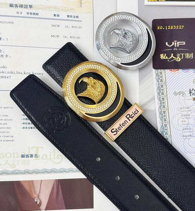 皮带: Stefen Rcici.史特芬.尼茨 腰带: 顶级原单复刻.私人订制高端特供版 等级: 进口原厂头层鳄鱼皮纹路-24K纯钢材质.镶钻石真空电镀工艺.老