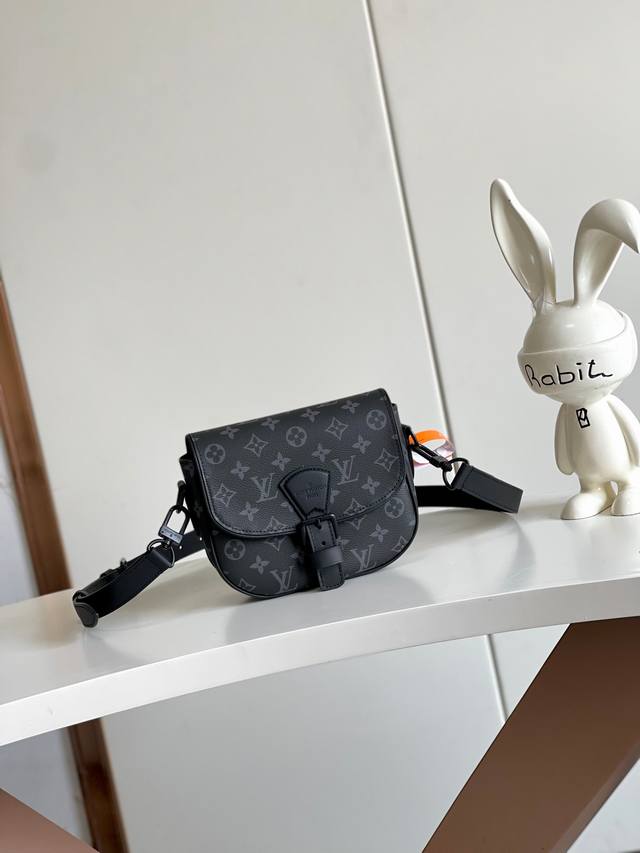 海原外单 独实家拍 半钢五金 变码动态芯片 M 60老花 M12519黑花 Montsouris小号邮差包以monogram Macassar涂层帆布营造充裕空