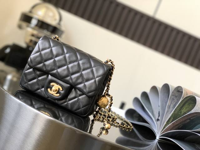 精品级别 Chanel 进口羊皮调节器小金球链条 五金：全钢24K镀厚金 尺寸：18X13X7Cm 型号：As1786