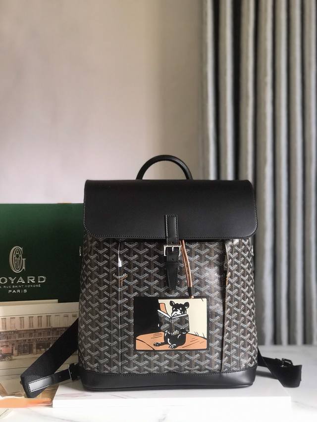 Goyard&Alpin 法斗限量款 法语意为“登山者”，是城市冒险家。 是代表绅士亦充满冒险精神的alpin背包、纯手缝、法国进口蜡线、做工精细、面料耐磨、世