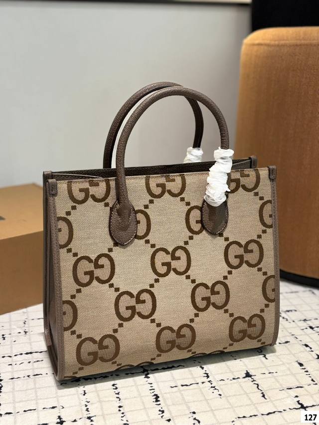 酷奇帆布托特包 时尚 上身绝美 Gucci这份质感 小仙女们值得拥有 尺寸：31 26