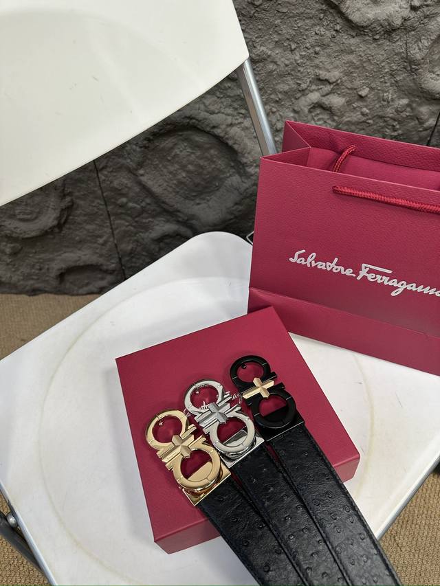 升级版 菲拉格慕！ ！高版本！ 腰带 嘿哈 原单牛皮皮带～热门款 皮带里面最火的啦～质量很好 全套包装！五金绝对不褪色 皮带头和专柜一样的哦～ 配礼盒手提袋发票