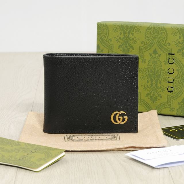 短 颜色 黑色 尺寸 短12X10古琦专柜款男士短款对折一比一进口猪纹牛皮手感无敌简约大气男士必备