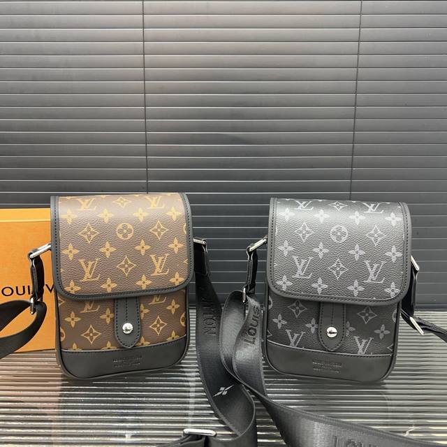 Louisvuitton 路易威登 Messenger 系列手机包 限定翻盖邮差包 斜挎包单肩包采用精湛镶嵌细工，实物拍摄 原厂原版面料 配礼盒 23 X 16