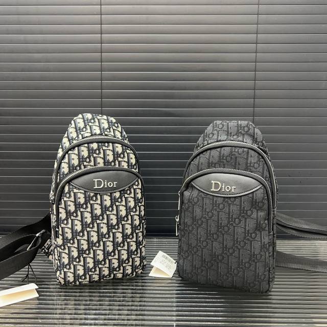 Dior 迪奥 Cd胸包 斜挎单肩包 采用精湛镶嵌细工，实物拍摄 原厂原版面料 配送防尘袋 28 X 17 Cm。