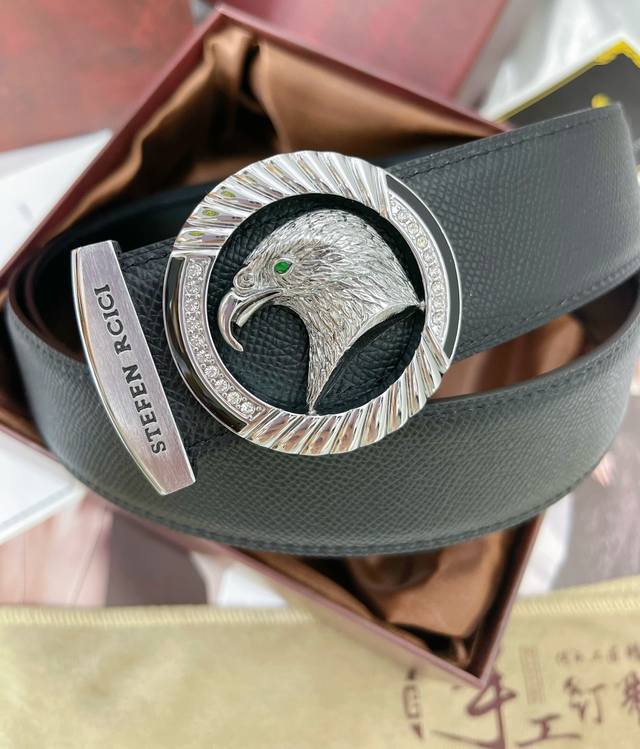 皮带: Stefen Rcici.史特芬.尼茨 腰带: 顶级原单复刻.私人订制高端特供版 等级: 进口原厂头层牛皮纹路-24K纯钢材质.镶钻石真空电镀工艺.史蒂