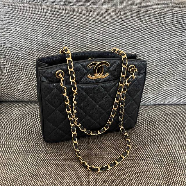 CHANEL VINTAGE 购物袋 尺寸:28x9x23cm